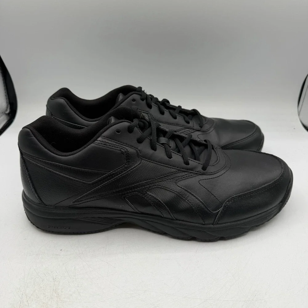 Reebok Work n Cushion Work Shoes Mens Sz 13 Black Slip Resistant Walking Sneaker